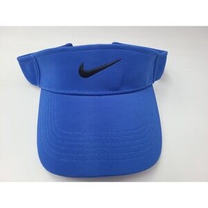 Nike Sun Golf Visor Adjustable Hat Cap Swoosh Pickleball Men Women Blue Black